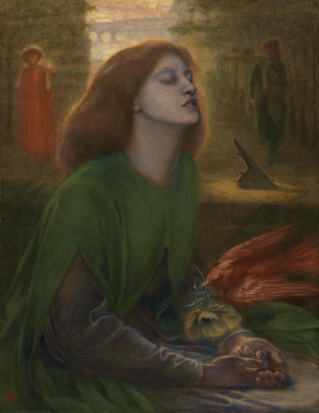 Dante Gabriel Rossetti, Beata Beatrix, 1864-70. Oil on canvas, 86.4 x 66 cm. Tate.