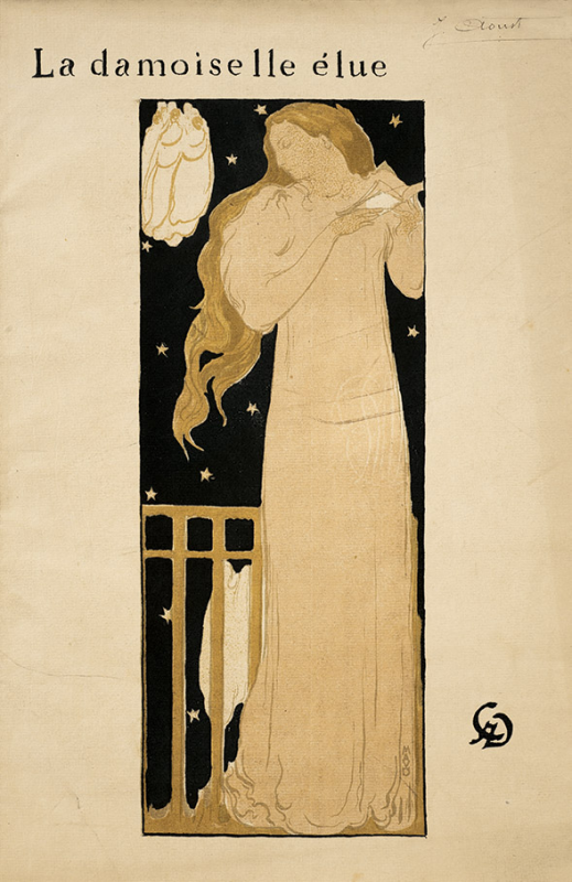 Maurice Denis, Frontispiece to the score of Debussy's La damoiselle élue, published 1893.